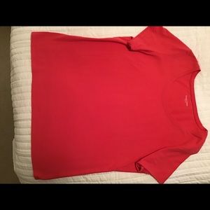 Very nice red/orange Eileen Fisher knit shirt.